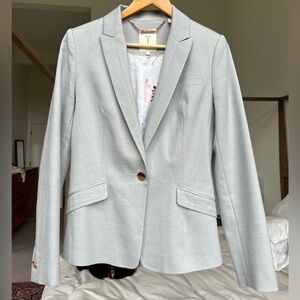 Ted Baker London Radiia Blazer sz 3 (sz 8 US) grey silk lined full pocket